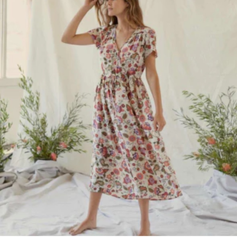 🚨 S O L D 🚨 🍂🌾NWT Christy Dawn Cerise Floral XS🍃🍁 - Picture 1 of 7
